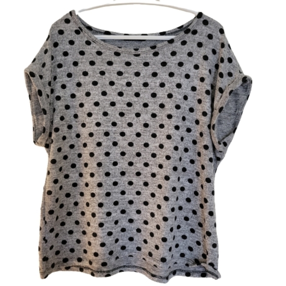 𝅺GYPSY Los Angeles short sleeve polks dot sweater - Picture 1 of 6